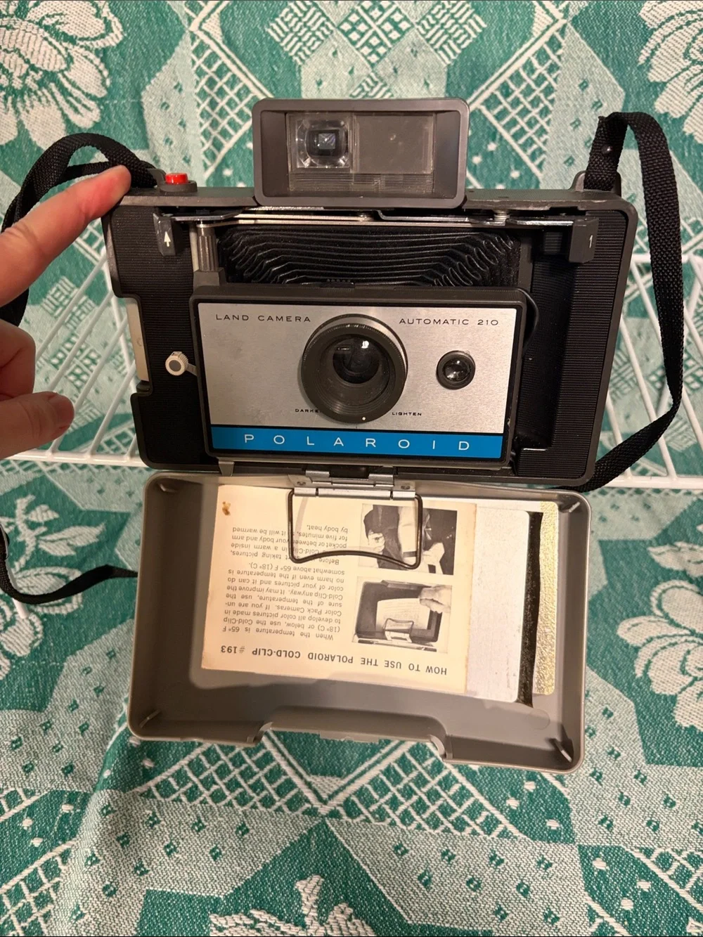 Polaroid Automatic 210 Land Camera with Black Strap